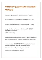 A4M Exam Questions With Correct Answers