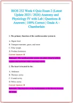 BIOS 252 Practice Exam Questions and Answers 2026-2027