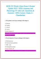 BIOS 252 Practice Exam Questions and Answers 2026-2027