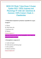 BIOS 252 Practice Exam Questions and Answers 2026-2027