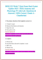 BIOS 255 Anatomy and Physiology III Practice Exam Questions and Answers 2026-2027