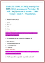 BIOS 255 LAB PRACTICAL Practice Exam Questions and Answers 2026-2027