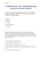 NUR 6001 EXAM 3 AHA &lpar;2026&sol;2027&rpar; Questions And Correct Answers Graded A&plus;