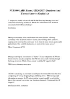 NUR 6001 EXAM 3 AHA &lpar;2026&sol;2027&rpar; Questions And Correct Answers Graded A&plus;