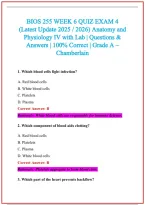 BIOS 255 Practice Exam Questions and Answers 2026-2027