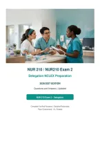 NUR 210 &sol; NUR210 Exam 2 Exam 2026&sol;2027 &ndash; Questions and Answers Delegation NCLEX Preparation &vert; Complete Verified Answers &vert; Detailed Rationales &ndash; Pass Guaranteed &ndash; A&plus; Graded