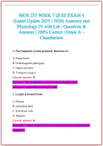 BIOS 255 Practice Exam Questions and Answers 2026-2027