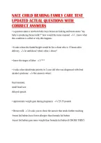 Nace Child Bearing Family Care Test Updated Actual Questions With Correct Answers