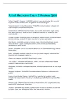 Art of Medicine Exam 2 Review Q&A