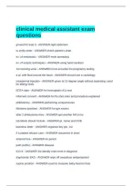 clinical medical assistant exam questions 