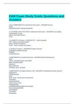 &NewLine;E&M Exam Study Guide Questions and Answers&NewLine;