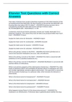 Elsevier Test Questions with Correct Answers