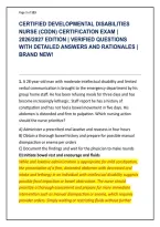 Certified Developmental Disabilities Nurse CDDN Exam Prep 2026&sol;2027 &ndash; DDNA Certification Study Guide &vert; 100&percnt; Verified Q&A &vert; Advanced Advocacy & Clinical Rationales &ndash; Graded A&plus; Pass Guaranteed &lpar;INSTANT-DOWNLOAD&rpar;