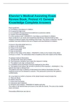 Elsevier&rsquo;s Medical Assisting Exam Review Book&comma; Pretest &num;1 General Knowledge Complete Answers