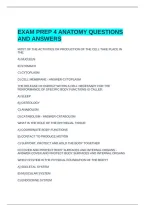 Exam Prep 4 Anatomy Questions And Answers