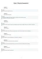 Exam 1 Physical Assessment Comprehensive Practice Test
