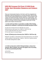 HESI RN Compass Exit Exam V2 NGN Study Guide&colon; Next Generation Questions and Answers