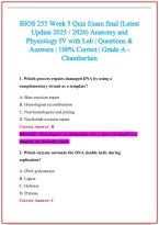 BIOS 255N Anatomy and Physiology III Practice Exam Questions and Answers 2026-2027