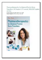 Test Bank for Woo &vert; Wright s' Pharmacotherapeutics for Advanced Practice Nurse Prescribers &vert; 6th Edition &vert; 2026&sol;2027 &vert; All Chapters 1&ndash;57 &vert; Complete Exam Preparation Guide