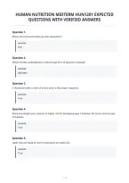 Human Nutrition Midterm Hun1201 Expected&NewLine;Questions With Verified Answers&NewLine;