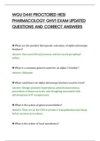 Wgu D441 Proctored Hesi&NewLine;Pharmacology Ghv1 Exam Updated&NewLine;Questions And Correct Answers