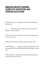 Amazon Driver Training&NewLine;Complete Questions And&NewLine;Verified Solutions