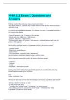 &NewLine;NHM 311 Exam 1 Questions and Answers&NewLine;