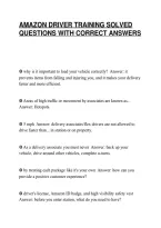 Amazon Driver Training Solved&NewLine;Questions With Correct Answers