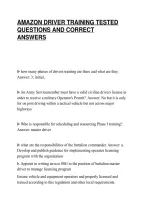Amazon Driver Training Tested&NewLine;Questions And Correct&NewLine;Answers