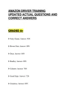 Amazon Driver Training&NewLine;Updated Actual Questions And&NewLine;Correct Answers