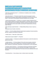 Msn 570 Advanced Pathophysiology Expected Questions With Verified Answers