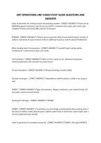 Emt Operations Unit Exam Study Guide Questions And Answers