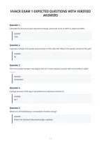 Hvacr Exam 1 Expected Questions With Verified&NewLine;Answers&NewLine;