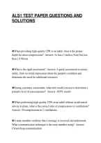 Als1 Test Paper Questions And&NewLine;Solutions