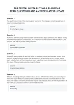 Iab Digital Media Buying & Planning&NewLine;Exam Questions And Answers Latest Update