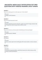 Iab Digital Media Sales Certification Test Prep&NewLine;Questions With Verified Answers Latest Update