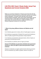 LSU POLI 2051 Exam 2 Study Guide&colon; Actual Test Questions and Correct Answers