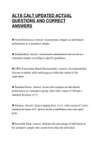 Alta Calt Updated Actual&NewLine;Questions And Correct&NewLine;Answers
