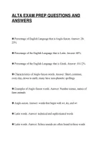 Alta Exam Prep Questions And&NewLine;Answers