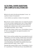 Alta Final Paper Questions&NewLine;And Complete Solutions Set&NewLine;2