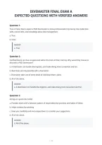 Divemaster Final Exam A&NewLine;Expected Questions With Verified Answers