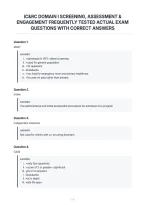 Ic&Rc Domain I Screening&comma; Assessment &&NewLine;Engagement Frequently Tested Actual Exam&NewLine;Questions With Correct Answers