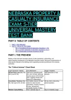 Nebraska Property & Casualty Insurance Exam 2026&sol;2027&colon; S-Tier Universal Mastery Test Bank &lpar;Questions & Rationales&rpar;