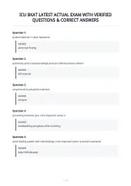 Icu Bkat Latest Actual Exam With Verified&NewLine;Questions & Correct Answer