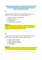 Nr606 Week 4 Midterm Exam&semi;200 High Yield Pmhnp &NewLine;Exam Questions With Answers &Rationales &NewLine;&lbrack;Instant Pdf Download&rsqb; 