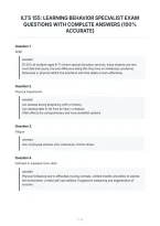 Ilts 155&colon; Learning Behavior Specialist Exam&NewLine;Questions With Complete Answers &lpar;100&percnt;&NewLine;Accurate&rpar;