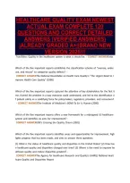 Healthcare Quality Exam Newest&NewLine;Actual Exam Complete 120&NewLine;Questions And Correct Detailed&NewLine;Answers &lpar;Verified Answers&rpar;&NewLine;&vert;Already Graded A&plus;&vert;&vert;Brand New&NewLine;Version 2026&excl;&excl;&excl;