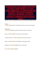 Nclex Rn Actual Exam Test Bank&NewLine;Of Real Exam Newest Actual&NewLine;Exam Complete 130 Questions And&NewLine;Correct Detailed Answers&NewLine;&lpar;Verified Answers&rpar; &vert;Already&NewLine;Graded A&plus;&vert;&vert;Brand New Version&NewLine;2026&excl;&excl;&excl;