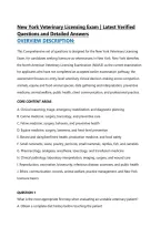 New York Veterinary Licensing Exam &vert; Latest Verified &NewLine;Questions and Detailed Answers 