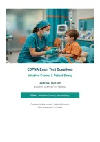 EDPNA Exam Test Questions Exam 2026&sol;2027 &ndash; Questions and Answers Infection Control Patient Safety &vert; Complete Verified Answers &vert; Detailed Rationales &ndash; Pass Guaranteed &ndash; A&plus; Graded
